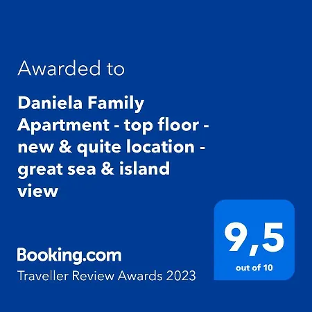 Apartament Daniela Family - Floor - New & Quite Location - Great Sea & Island View *